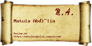 Matula Abélia névjegykártya